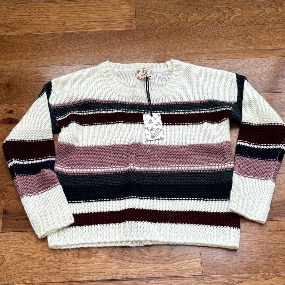 Hippie Rose Multicolor Striped Sweater